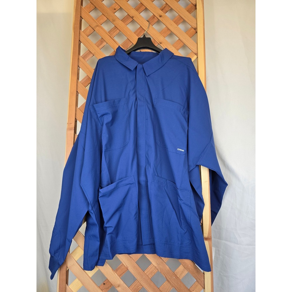Wink Nurtur Scrub Jacket Mens 5XL Navy Blue Modern Fit - NEW